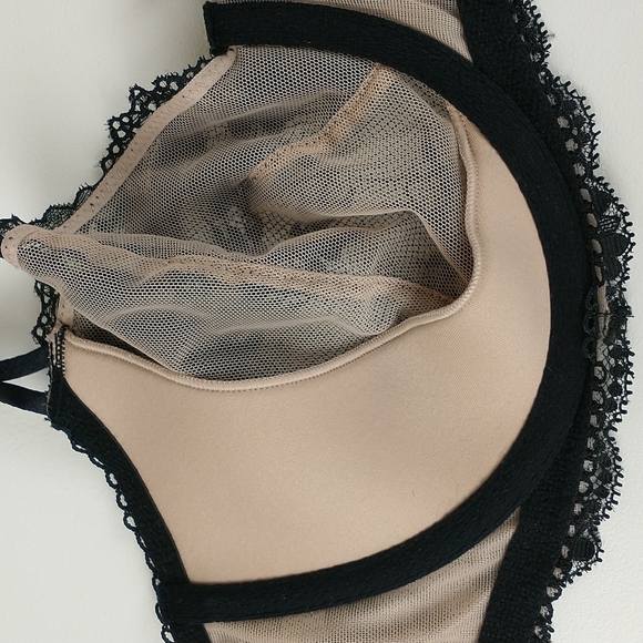 Victoria's Secret Black Lace Push Up Without Padding Underwire Bra 34DD - Picture 8 of 12